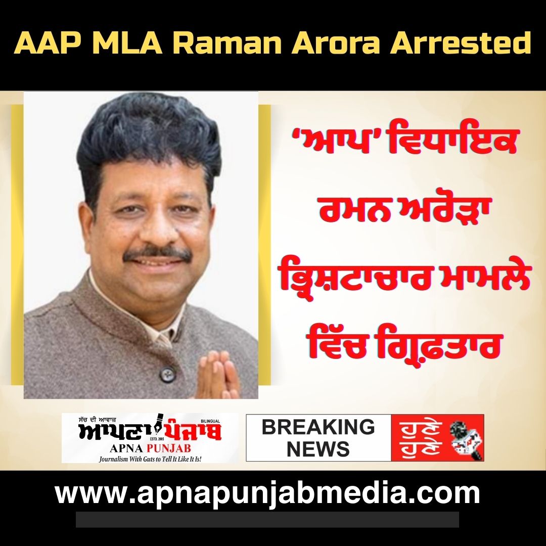 AAP MLA Raman Arora Arrested