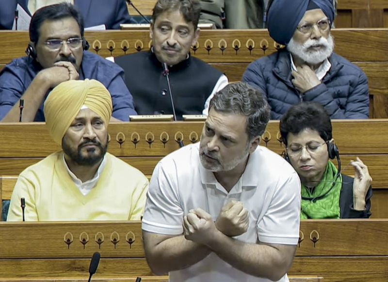 Rahul Gandhi speaking on US trade deal in Lok Sabha