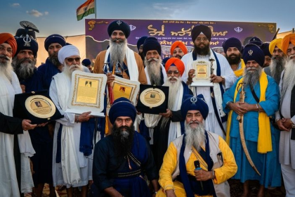 Anandpur Sahib Gatka Competition during Hola Mohalla showcasing Sikh martial arts teams.