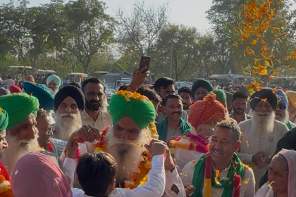 India US farm deal protest during Kisan Jagriti Yatra in Punjab