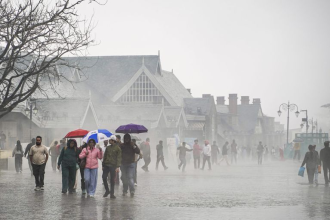 Snowfall in Manali hills and rainy weather in Shimla Himachal Pradesh