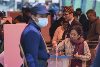 Nepal Parliamentary Election News voting process in Kathmandu polling station