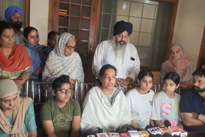 Protest against Laljit Bhullar arrest in Punjab related to Gagandeep Randhawa case