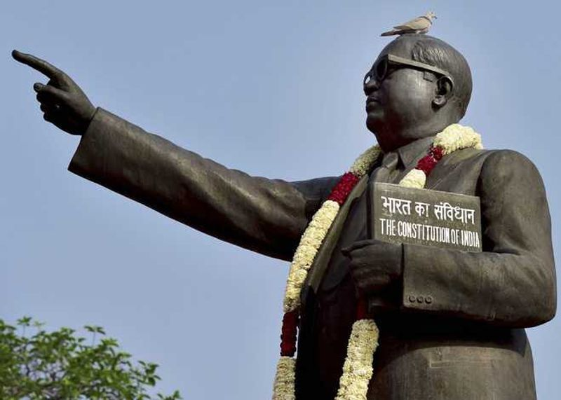 Ambedkar statue vandalism Punjab incident scene