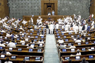 Lok Sabha session during Om Birla Removal Motion debate disruption