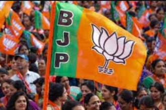 BJP leaders announcing by election candidates for four states
