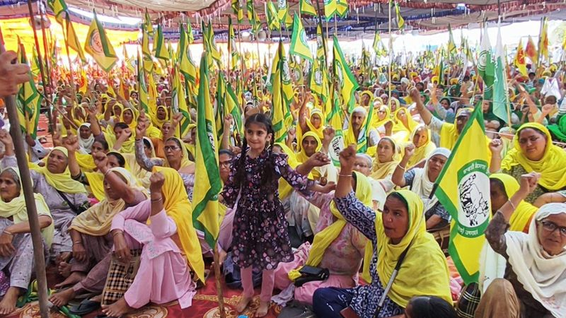 Farmers protest trade deal rally in Barnala Punjab