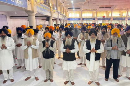 Devotees planting trees on Guru Har Rai Day in Amritsar