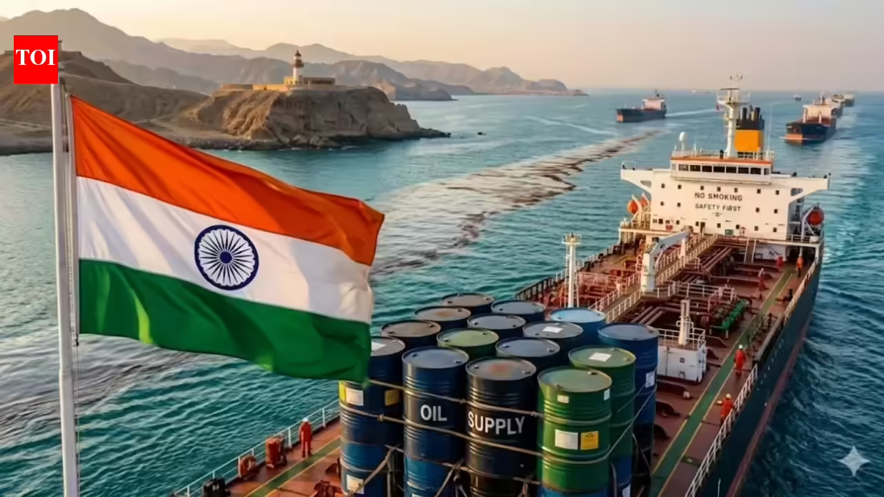 Oil tanker passing through Strait of Hormuz amid rising geopolitical tensions
