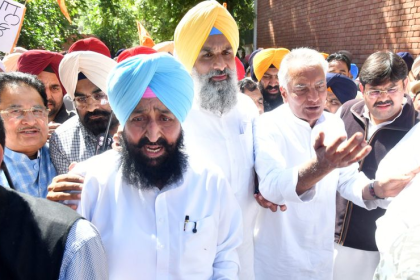 Punjab opposition protest Laljit leaders detained Chandigarh