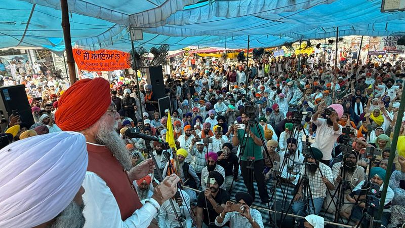 Punjab sacrilege law Sandhwan announcement at Samana Morcha