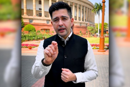 Raghav Chadha speaking about party conflict in Rajya Sabha