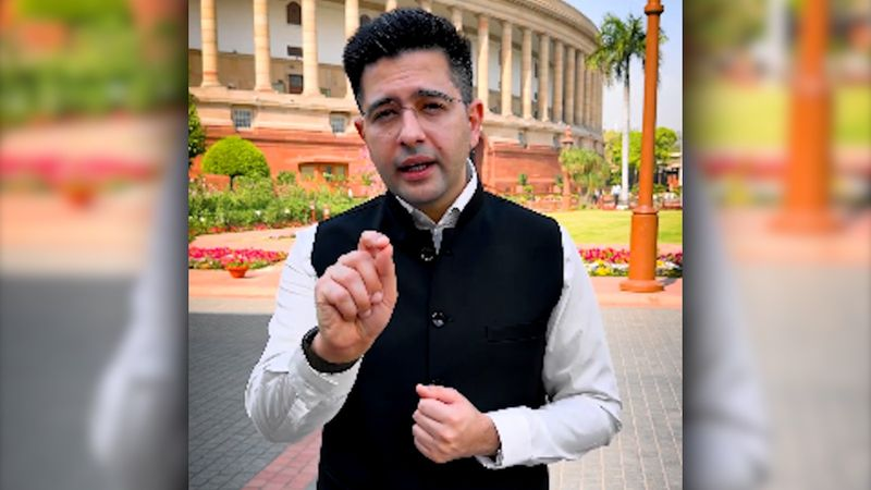 Raghav Chadha speaking about party conflict in Rajya Sabha
