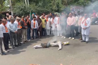 BJP protest Ambedkar vandalism in Punjab demonstration
