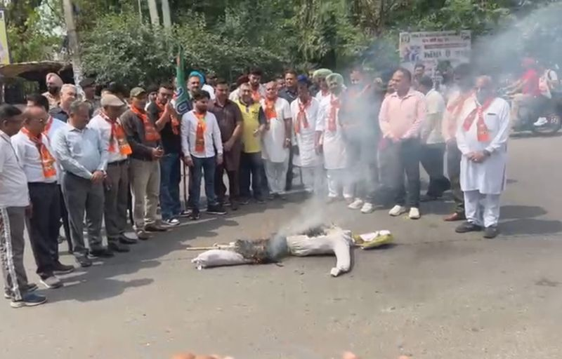 BJP protest Ambedkar vandalism in Punjab demonstration