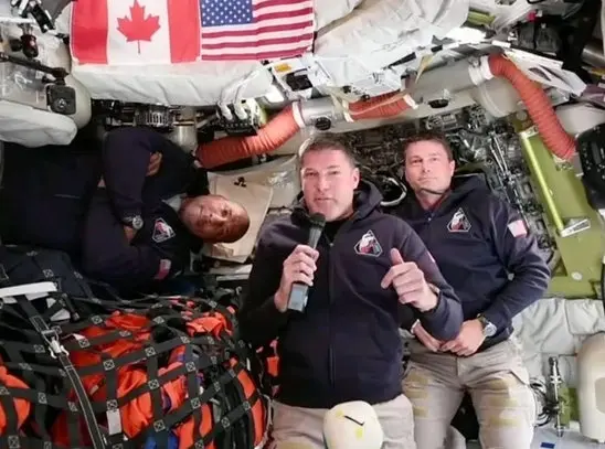 Canada space video call from deep space mission
