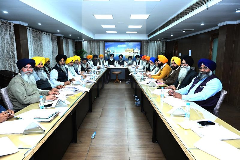 SGPC leaders discussing strict anti-sacrilege law in Punjab meeting