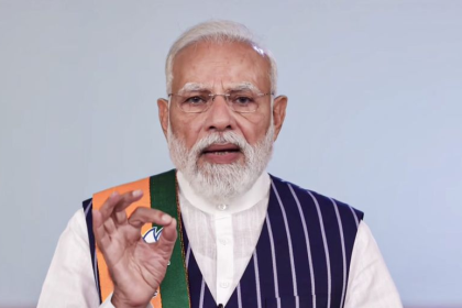 Modi BJP foundation speech addressing party workers