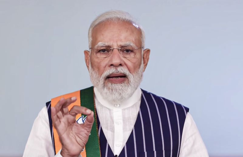 Modi BJP foundation speech addressing party workers