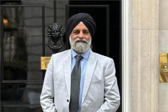 Jagjit Singh Haffernmoula honored at UK PM residence in London visit