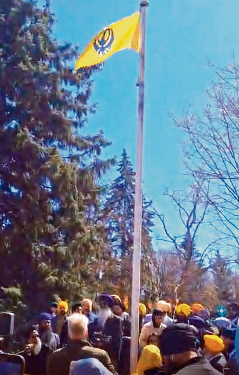 Brampton Nishan Sahib ceremony at city council complex