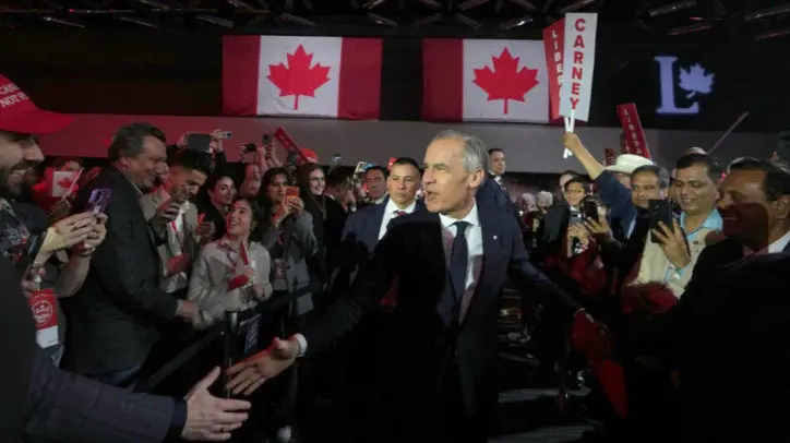 Canada unity message Carney addressing convention crowd