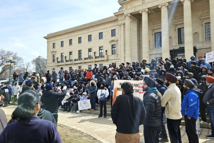 Canada work permit protests by students in Manitoba