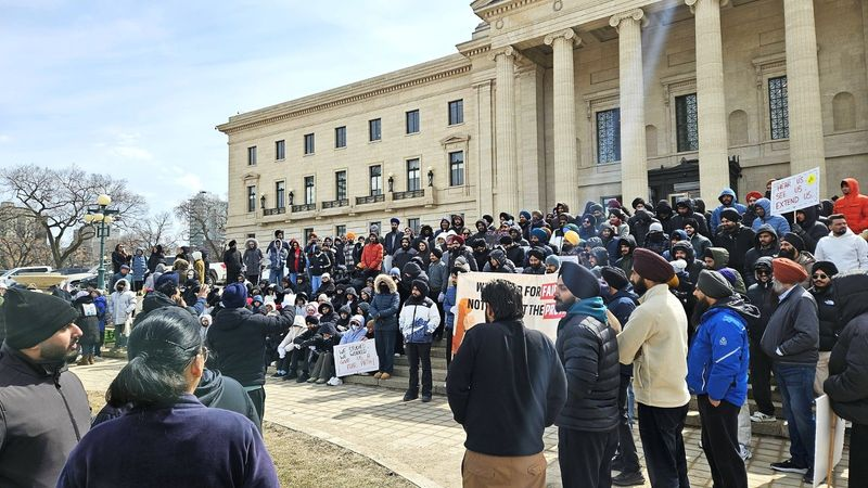 Canada work permit protests by students in Manitoba