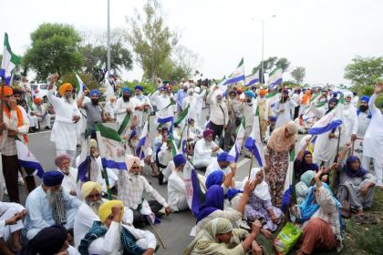 Punjab farmers protest rally during CM event in Amritsar