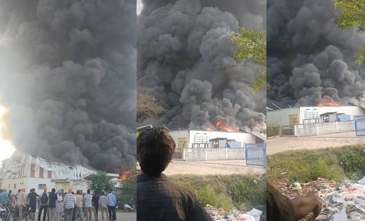 Punjab warehouse fire incident destroys goods near Kheri Gurana