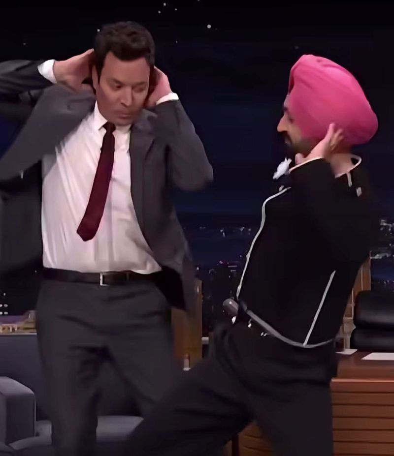 Diljit Tonight Show return teaching Bhangra to Jimmy Fallon