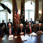 Donald Trump speaking about Iran deal talks and US concerns