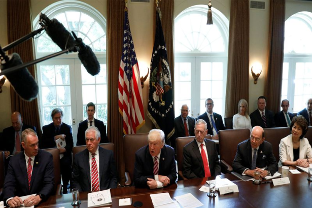 Donald Trump speaking about Iran deal talks and US concerns