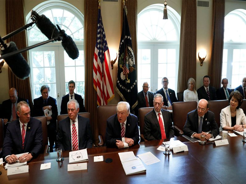 Donald Trump speaking about Iran deal talks and US concerns
