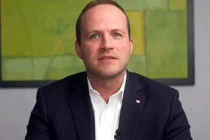 Nate Erskine Smith speaking after announcing resignation from Parliament