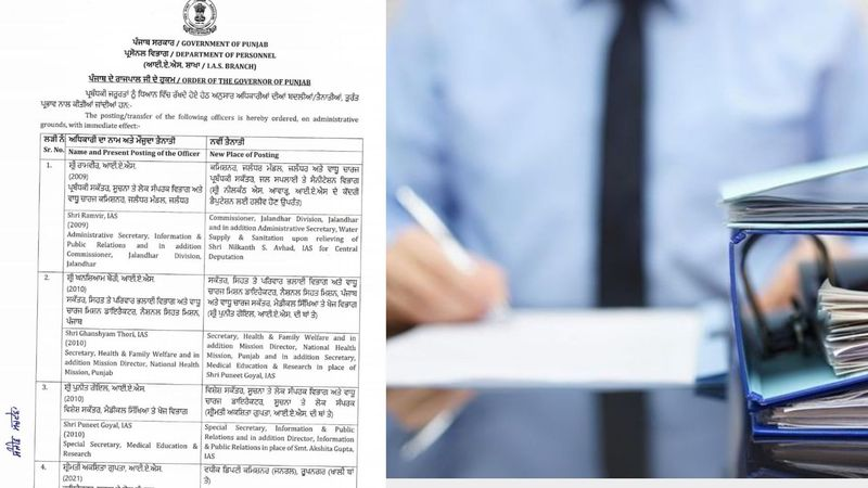 Punjab IAS Transfers Today with four IAS officers transferred by Punjab Government during election code of conduct