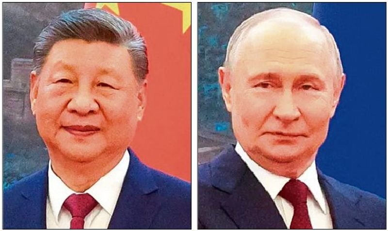 Xi Jinping and Vladimir Putin at BRICS Summit India Visit in New Delhi