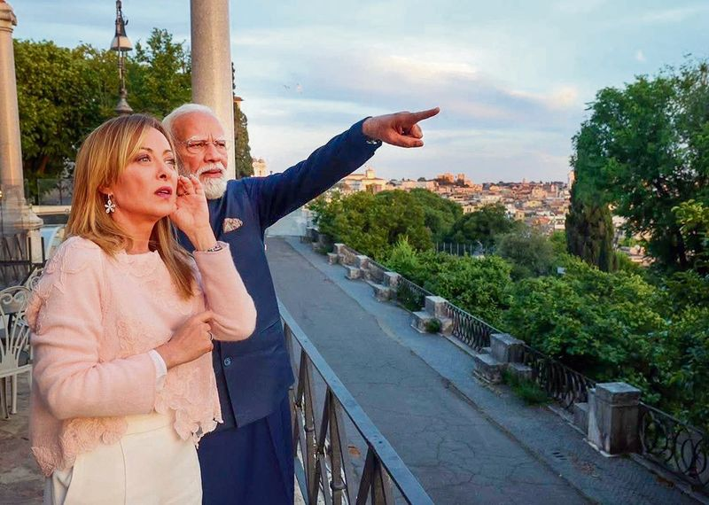 PM Modi and Giorgia Meloni discuss India Italy Strategic Partnership in Rome