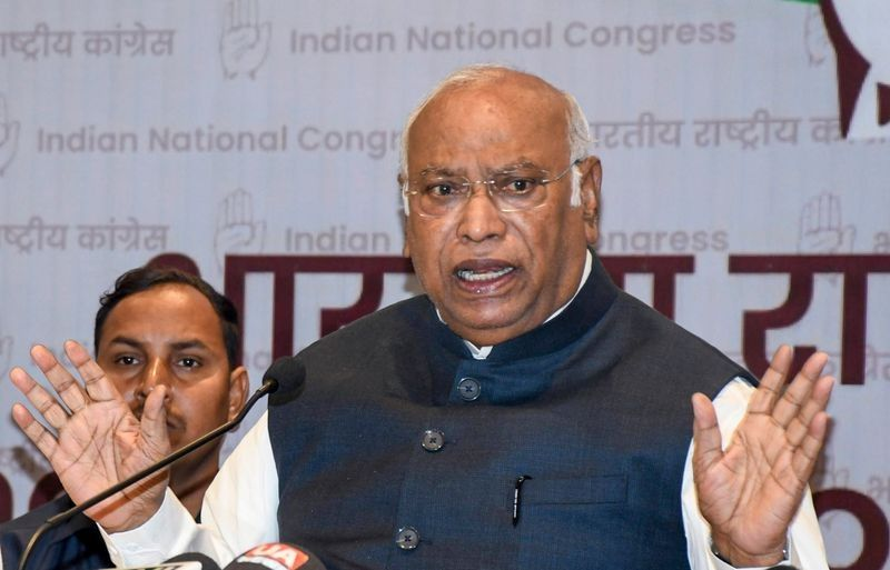 Mallikarjun Kharge criticizing Narendra Modi government over India economy inflation unemployment and rising prices