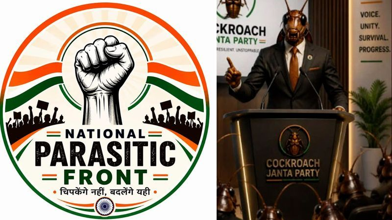 Internet political satire war between Cockroach Janta Party and National Parasitic Front representing viral meme-based political conflict online