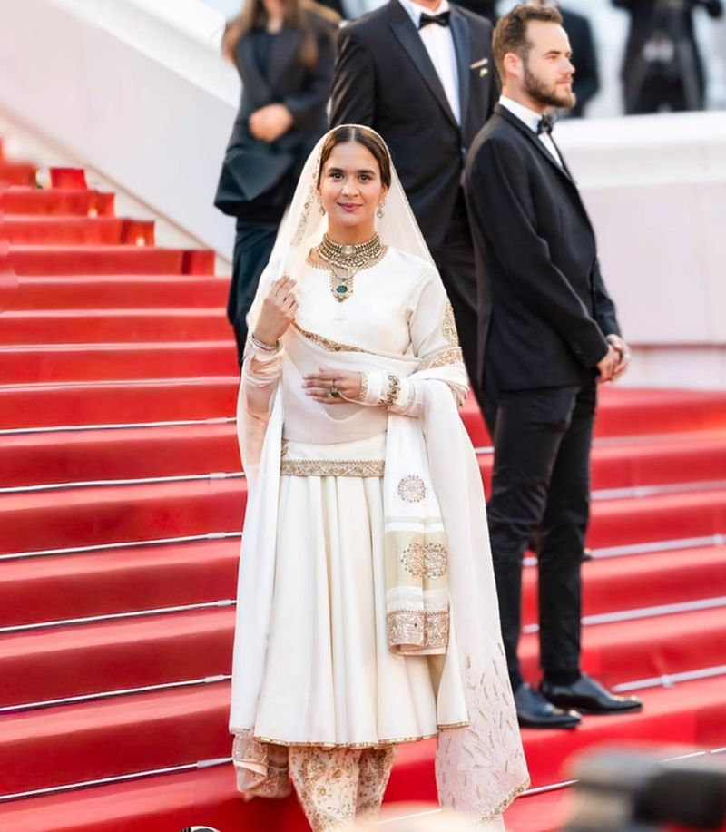 Roopi Gill at Cannes Film Festival 2026 red carpet for Punjabi film Chardikala