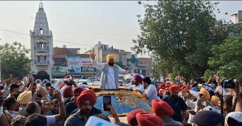 Bhagwant Mann addressing public on Punjab sacrilege law controversy in Barnala