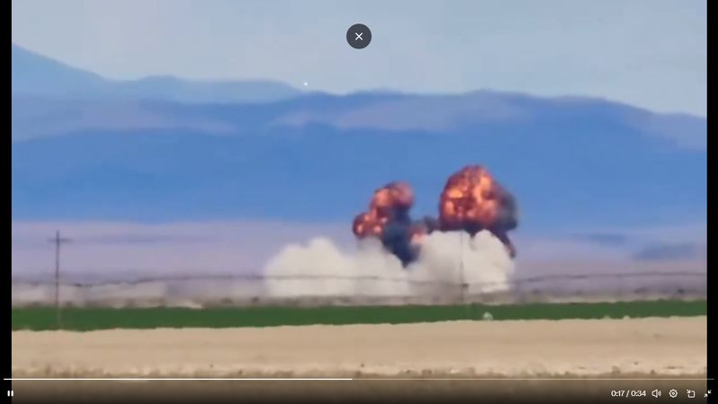 Air Show Plane Crash as two US Navy jets collide mid-air in Idaho with crew ejecting safely