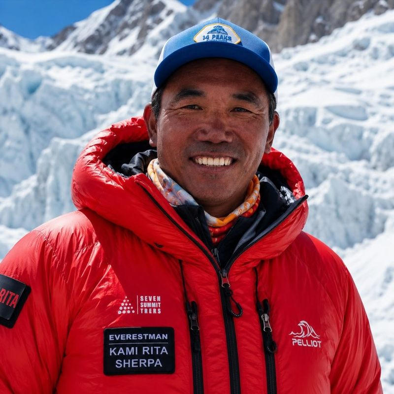 Kami Rita Sherpa celebrating Everest record after 32nd summit
